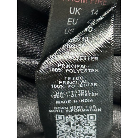 Reclaimed Vintage Ruched Spaghetti Strap Crop Top in Black - Sz 10 - Picture 8 of 8